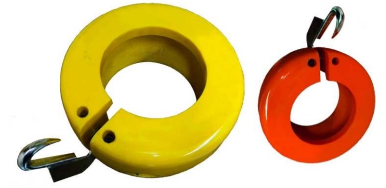 Metal impregnated Rubber Clamp On Casing Protector, Shape : Round