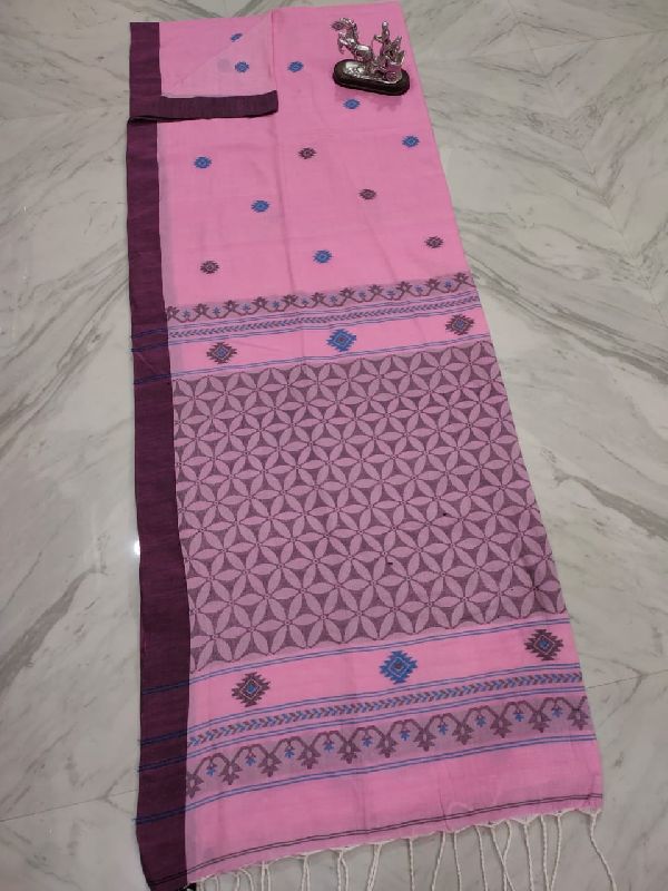 Cotton saree, for Daily Use, Reguler, Pattern : Checked
