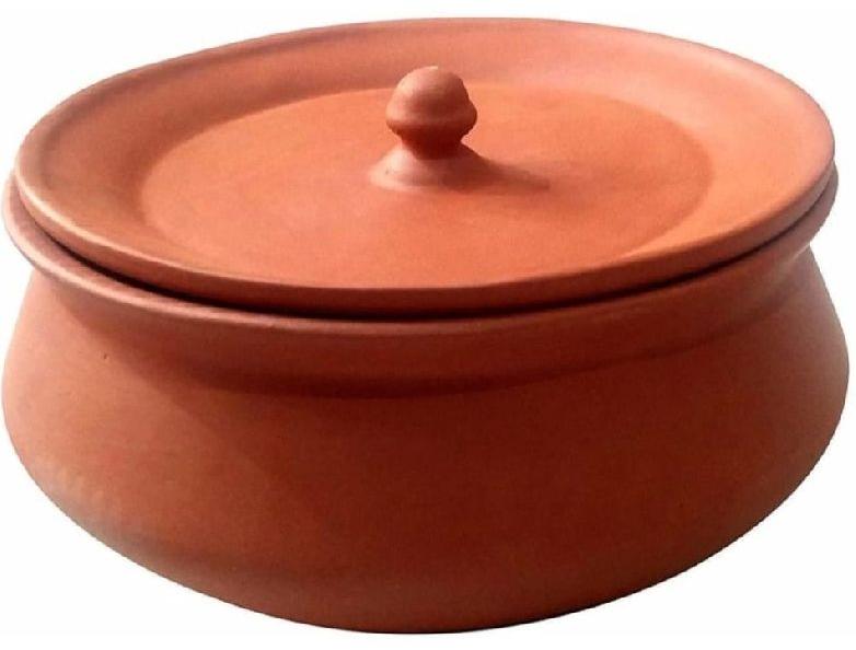 Round Clay Terracotta Degchi, for Kitchen, Pattern : Plain