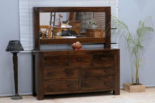 Wooden Dressing Table with Storage