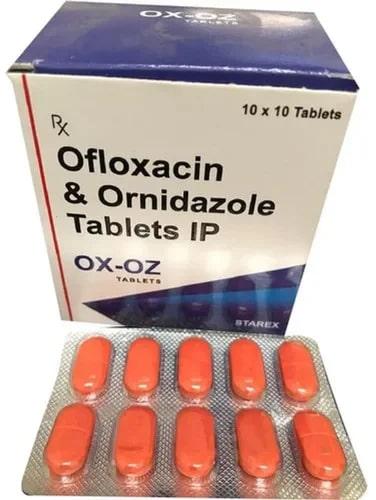 Ofloxacin And Ornidazole Tablets, Packaging Type : Box