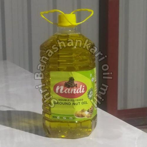 5 Litre Double Filtered Groundnut Oil, Form : Liquid
