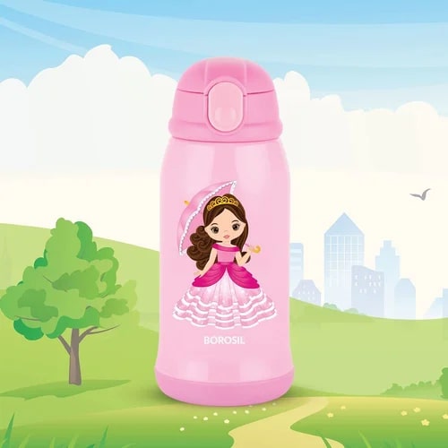 Plastic Borosil Princess Water Bottle, for Drinking Purpose, Capacity : 500ml