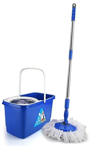 Rectangular Polished Metal Cello Spin Bucket Mop, for Domestic, Pattern : Plain