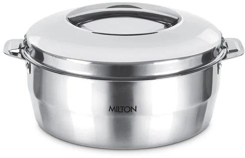 Round Polished Stainless Steel Milton Empress Casserole, for Hotel/Restaurant, Capacity : 4200ml