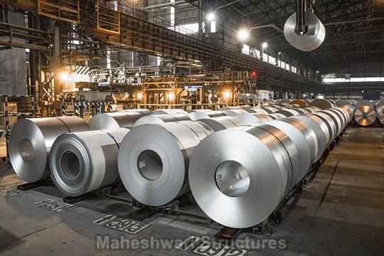 Polished Mild Steel hot rolled coils, Size (mm) : 1250 to 2500mm