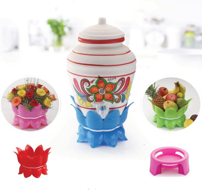 Kappers Polished Plastic Flower Matka Stand, for Kitchen
