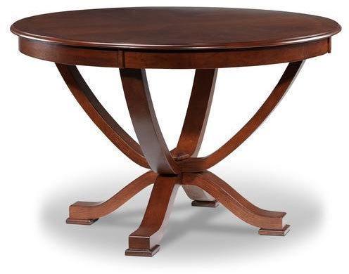Polished Round Wooden Table, for Restaurant, Office, Hotel, Home, Pattern : Plain