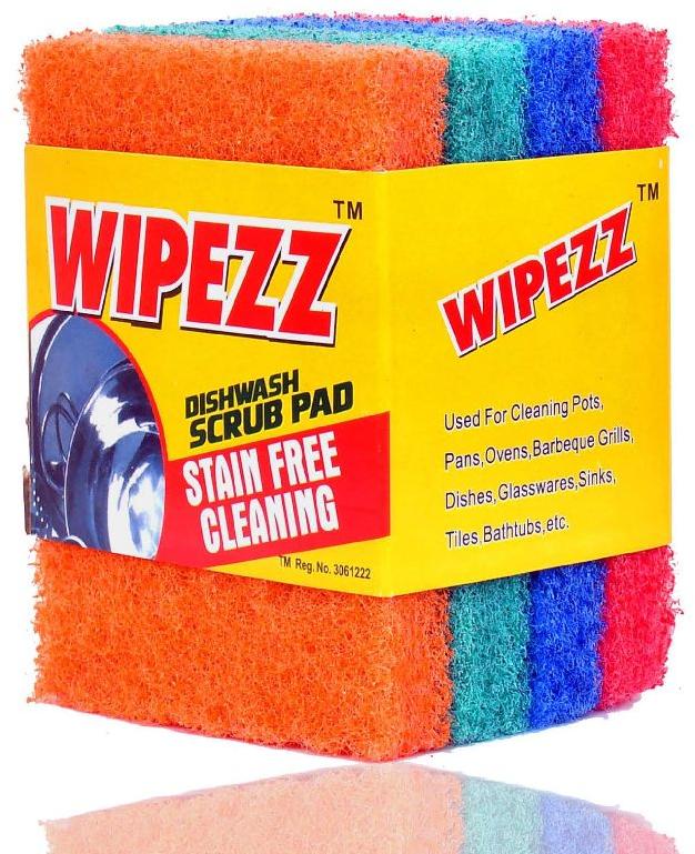 Wipezz 3X4 Colored Dishwash Scrub Pads