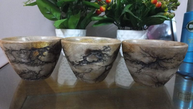 Serving bowls made up of wood, for Gift Purpose, Hotel, Restaurant, Home, Pattern : Printed, Embroidered
