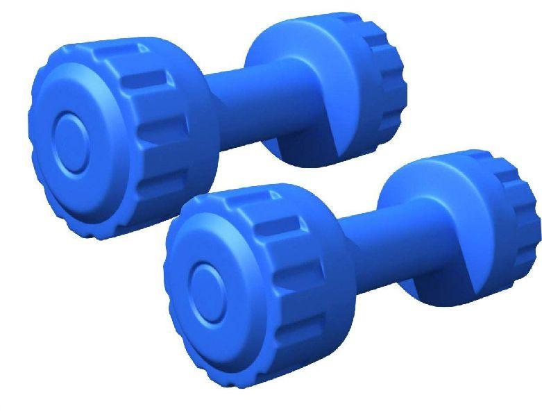 set of 2 weights fitness home gym exercise pvc dumbbells