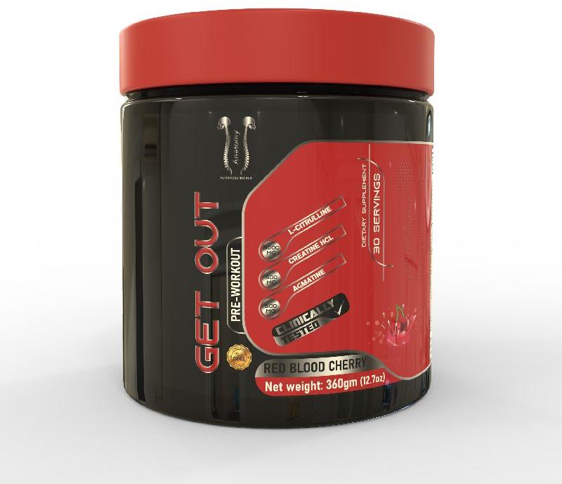 Get Out Red Blood Cherry Pre Workout Supplement Powder