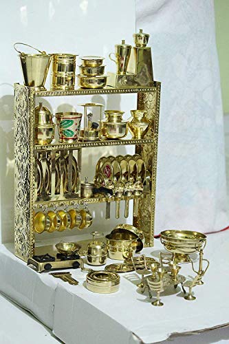 Miniature Brass Kitchen Toy Set (Kids Toys)