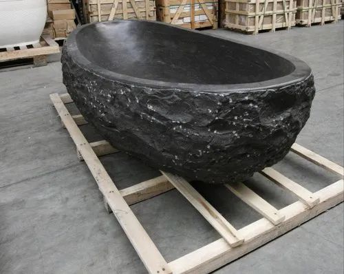 Polished Plain Granite Bathtub, Color : Black