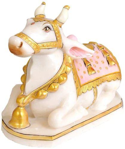 Marble Nandi Statue, Packaging Type : Thermocol Box