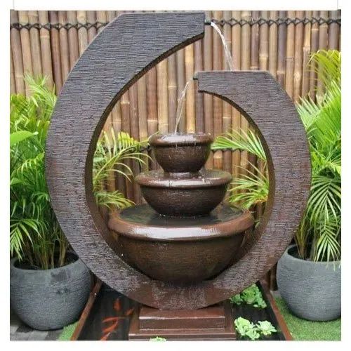 Round Polished Sandstone Water Fountain, for Outdoor, Voltage : 220V at ...