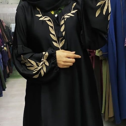 Embroidery Black Abaya, Gender : Women