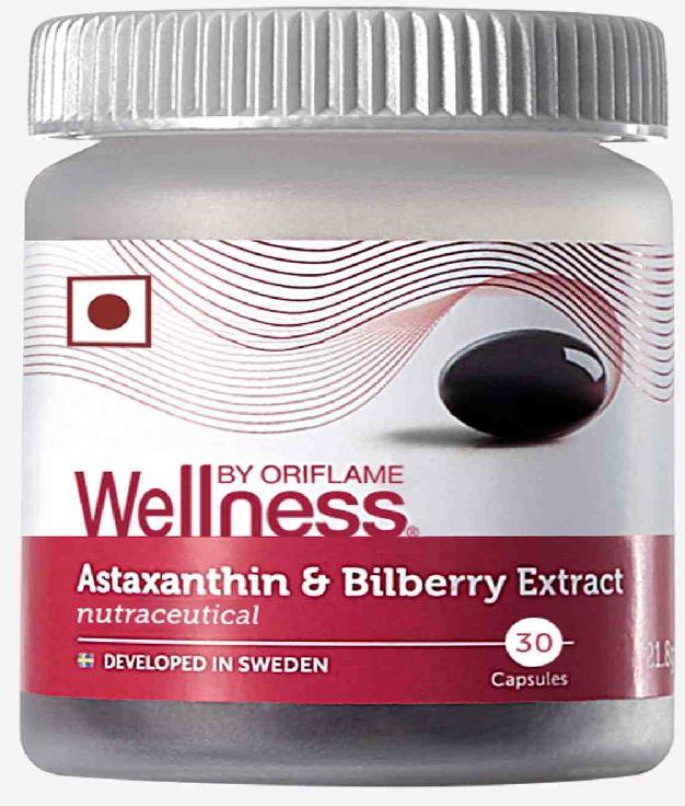 Wellness Astaxanthin & Bilberry Extract Capsules, Grade : Food Grade