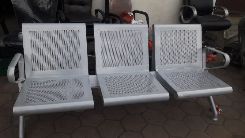 SURYA Polished Plain Aluminium waiting chair, Shape : Rectangular