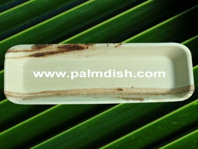 10 Inch Narrow Palm Leaf Rectangular Platter