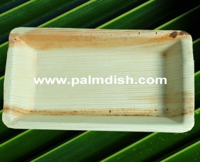 8 Inch Palm Leaf Rectangular Platter
