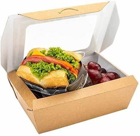 Rectangular Brown Paper Lunch Box, Feature : Disposable, Eco Friendly