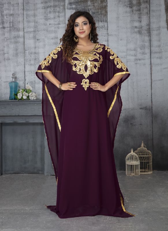 Purple Free Size Kaftan Dress