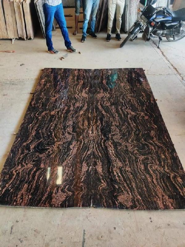 Bhakar Rectangular Brown Granite Slab, For Floor, Size : 10