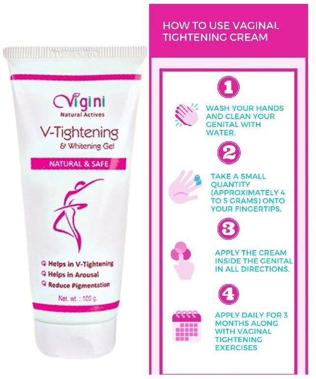 Vigini v-tightening whitening gel, for Personal, Packaging Size : 100Gm