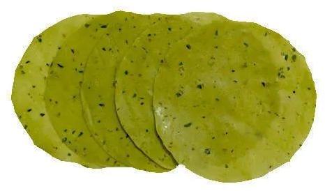 Round Green Chilli Papad, Packaging Type : Printed Laminated Pouches