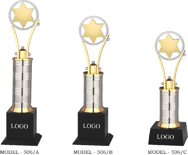 Metal trophy, for Appreciation Award, Award Ceremony, College, Corporate, Office, School, Style : Attractive