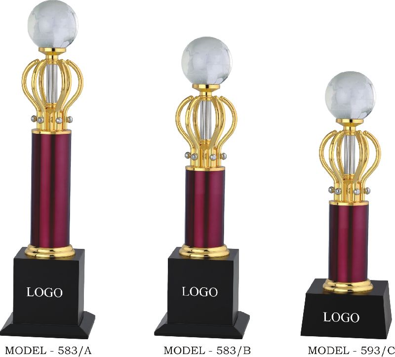 Piru Golden Star Crystal award trophies, for Office, Pattern : Plain