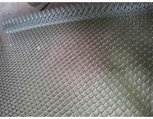 Coated Galvanized Iron Silver Chain Link Fence