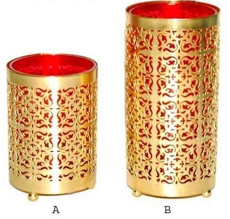 Decorative Candle Holder, for Dust Resistance, Shiny, Size : Mutlisize