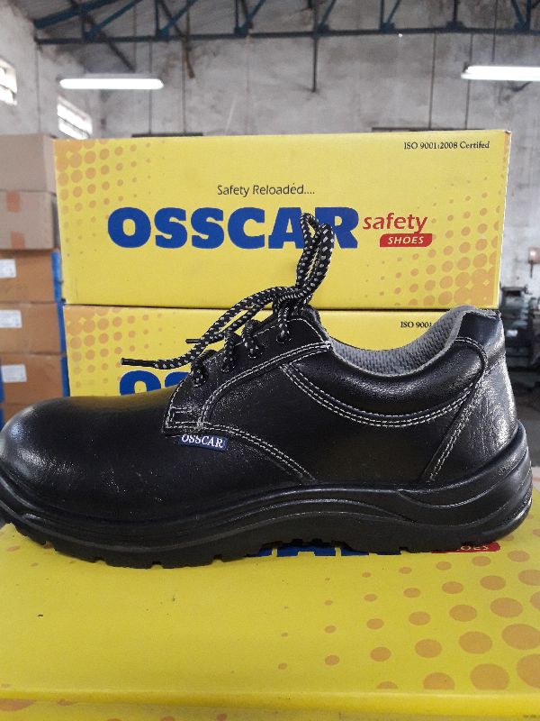 Leather safety shoes