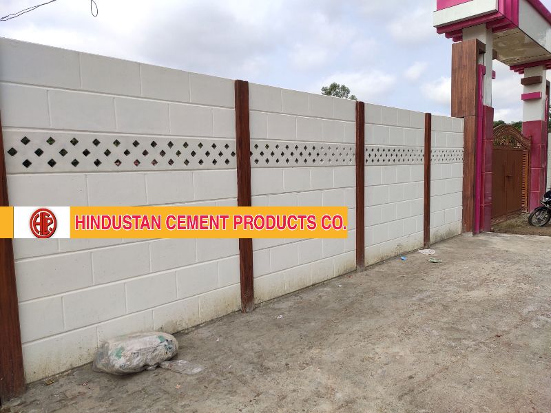 Polished Cement Readymade boundary wall, for Construction, Size : 2100X300X50MM