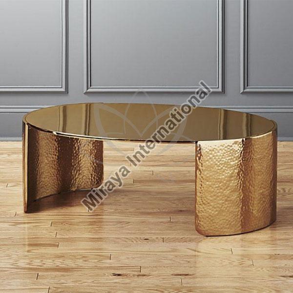 Brass Oval Table, for Restaurant, Hotel, Home, Pattern : Plain