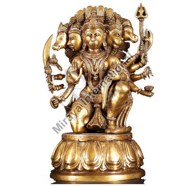 Polished Brass Panchmukhi Hanuman Idol, for Decoration, Packaging Type : Carton Box