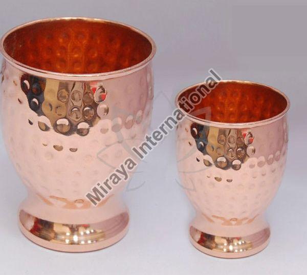 Copper Curved Glass, for Drinking Use, Size : Standard