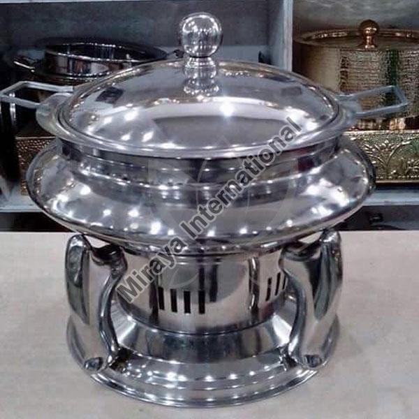 Stainless Steel Lotus Chafing Dish, for Serving Food, Feature : Durable, Fine Finished