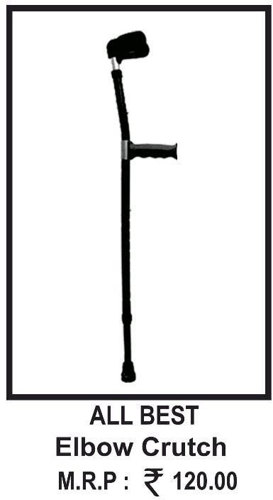 Aluminum crutche, for Patient Use, Color : Black