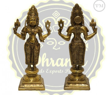 11.5 Inches Brass Karumari Amman Statue, for Home, Temple, Packaging Type : Thermocol Box