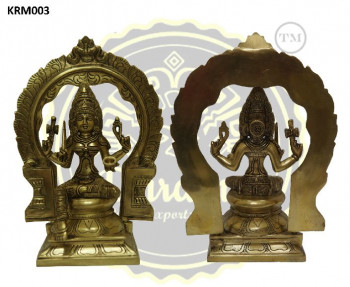 12 Inches Brass Karumari Amman Statue