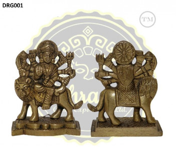 2.75 Inches Brass Maa Durga Statue, for Rust Proof, Style : Antique
