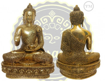 22 Inches Brass Lord Buddha Idol, for Home, Office, Shop, Style : Antique