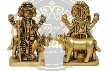 3.5 Inches Brass Lord Dattatreya Statue