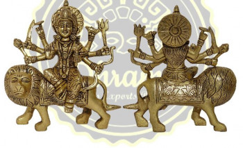 6.5 Inches Brass Maa Durga Statue