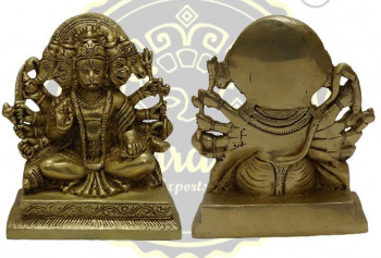 6.7 Inches Brass Lord Hanuman Statue, for Temple, Home, Packaging Type : Thermocol Box