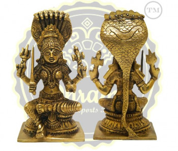 6 Inches Brass Karumari Amman Statue