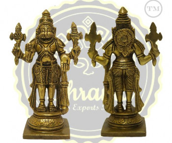 6 Inches Brass Lord Hanuman Statue, for Temple, Home, Packaging Type : Thermocol Box
